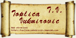 Toplica Vukmirović vizit kartica
